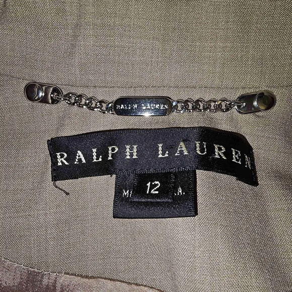 Ralph Lauren Black Label Womens Taupe Wool‎ Long Duster Trench Coat 12 - Picture 4 of 6